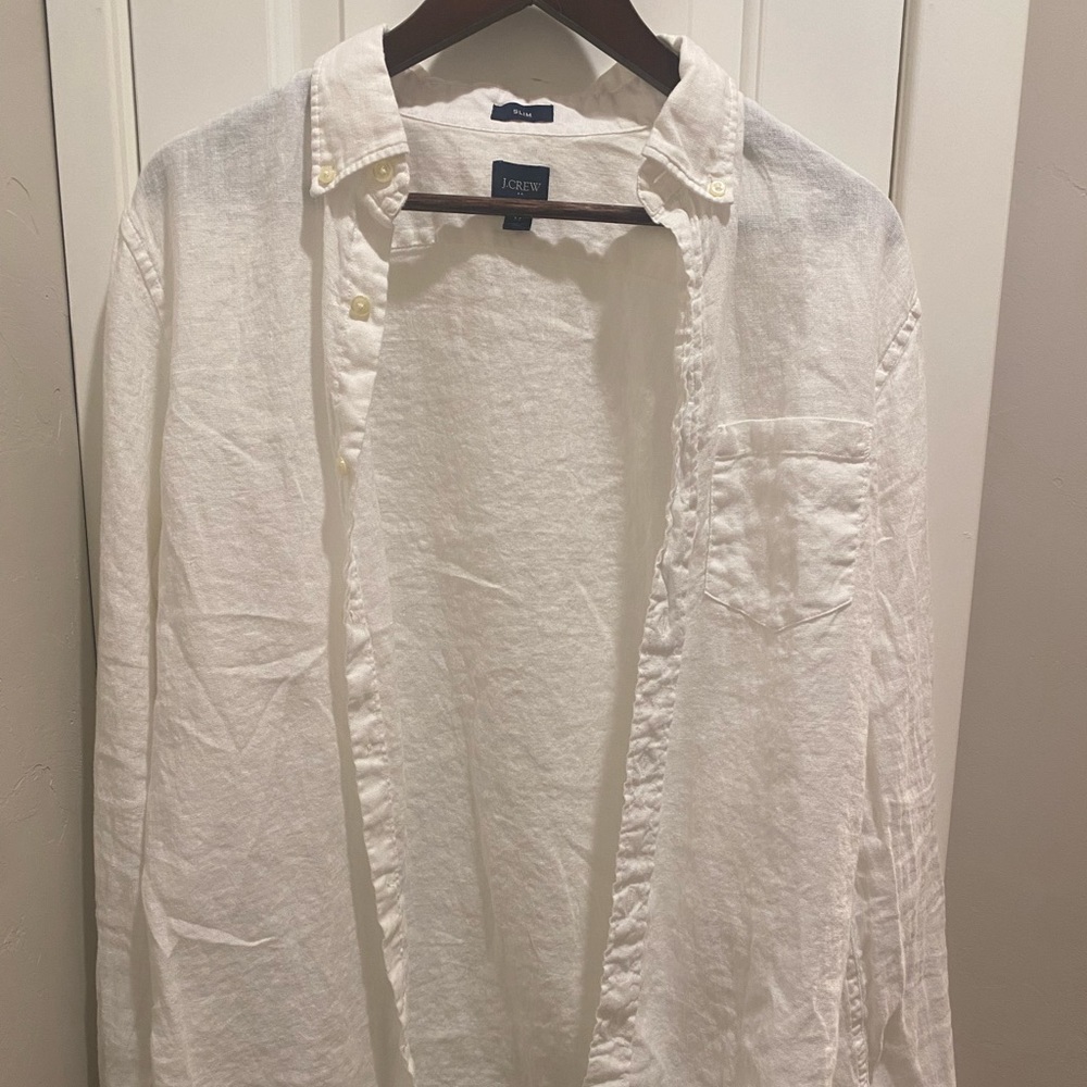 JCREW Factory Linen White Shirt